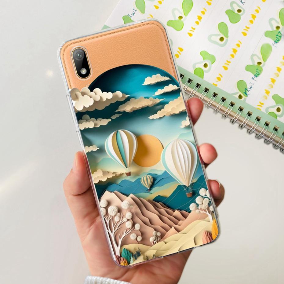 Schöne Hülle mit Aufdruck für Huawei Y5 (2019) AMN-LX9 Weiche Silikon-TPU-Rückabdeckung Für Huawei Y5 2019 Handyhüllen