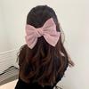 Large Bow Clip for Back of Head, Nature Style Hair Clip with Ribbon, Japanese INSPIRIED Side Clip, Fairy Hair Accessories for Women
