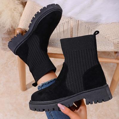New Women Boots Luxury Slip On Platform Shoes Women Comfortable Outdoor Designer Shoes Fashion Autumn Winter Ankle Boots