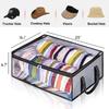Hat Storage Box Bedroom Wardrobe Organizer Transparent Large Capacity Caps Storage Box Dustproof Waterproof Clothing Storage Bag