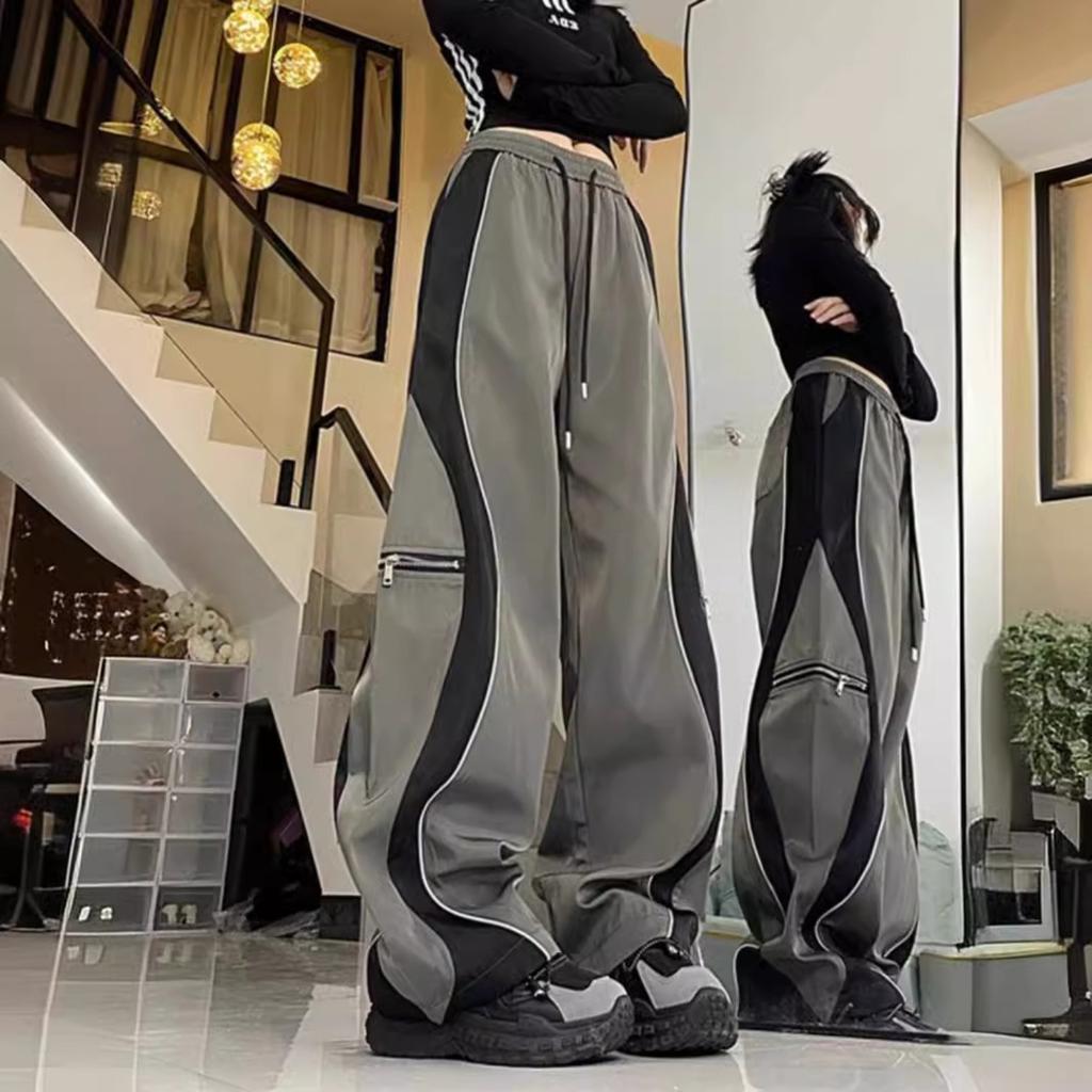 Women's High Waist Wide Leg Sweatpants Trousers Loose Fit Casual Y2K Cargo Pants