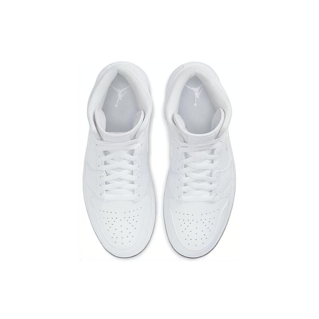 New JORDAN 1 Mid Triple White 2.0 2020 554724-130