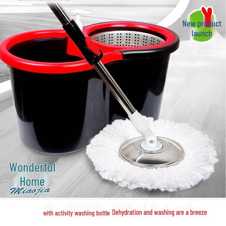 Stainless Steel Dual-Use Rotary Mop with Replaceable Mop Head