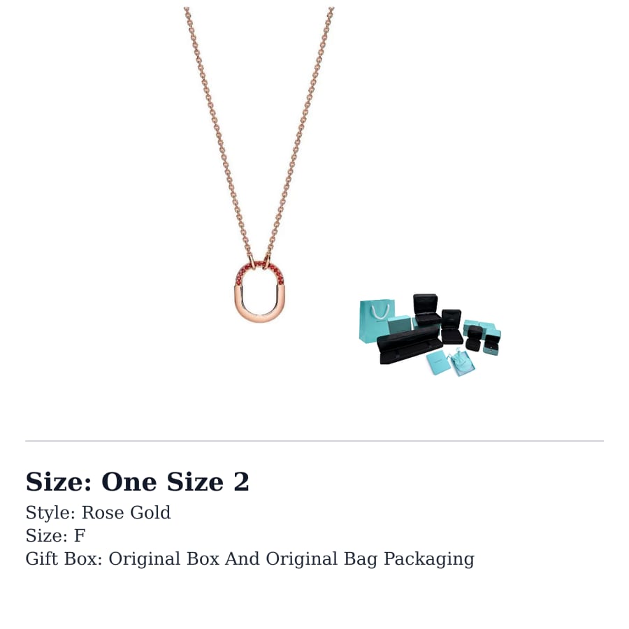 TIFFANY & CO. Lock Necklaces Women's Rose Gold 75013108