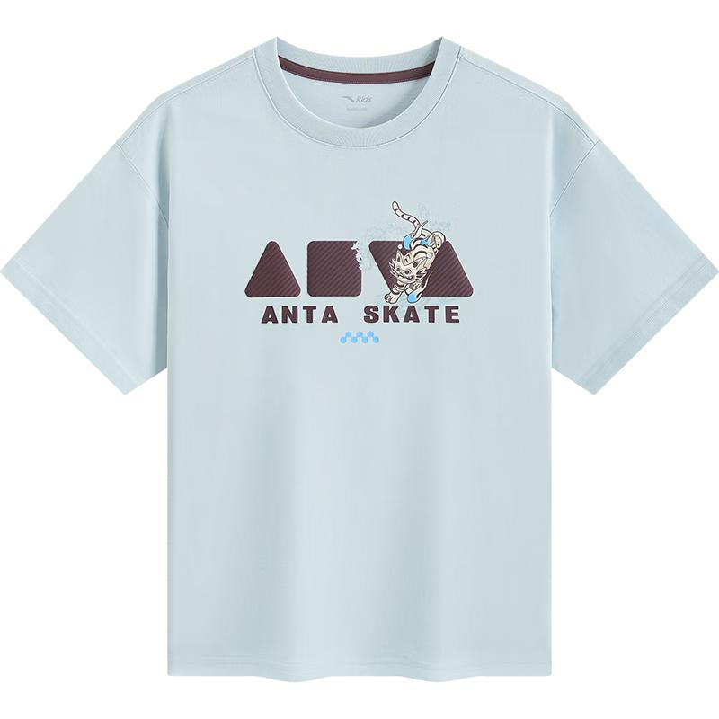 

Anta Boys 2026 Summer Breathable Knit Short Sleeve T-Shirt 170