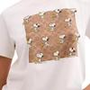 Coach X Peanuts Snoopy Signature Square Short Sleeve Regular T-Shirt Women Tops White CBF06-WHT