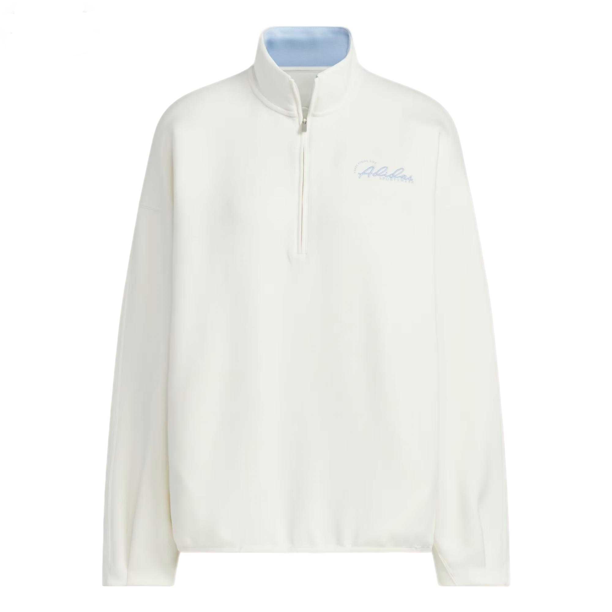 Adidas Sweatshirts Women s White Stand Collar Moderate Regular JZ1659 A/M