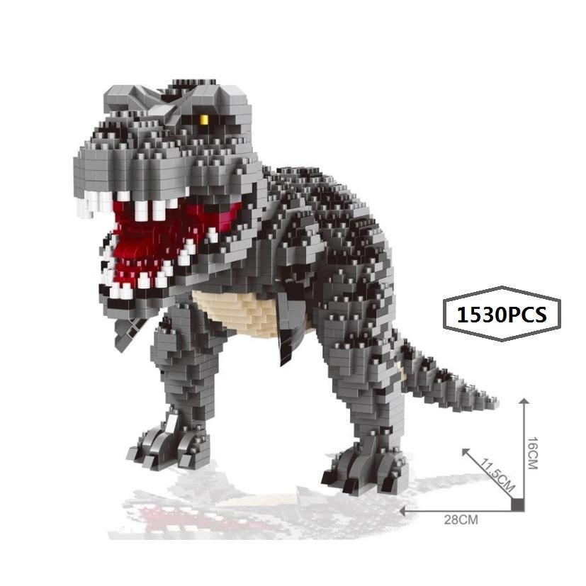 Mini Blocks Dinosaur Collection Building Bricks Tyrannosaurus Jurassic Park Velociraptor Kids Toy For Children Gift Boy Present