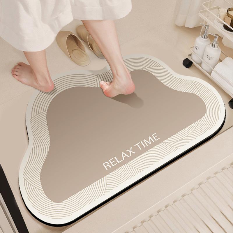 Cloud Floor Mat Bathroom Diatom Mud Soft Mat Non-slip Absorbent Bathroom Bathroom Door Mat Quick Drying Carpet