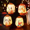 Traditional New Year Lantern Good Luck Handmade Luminous Lantern LED Lighting Decorative Portable Lantern Stall Decoration