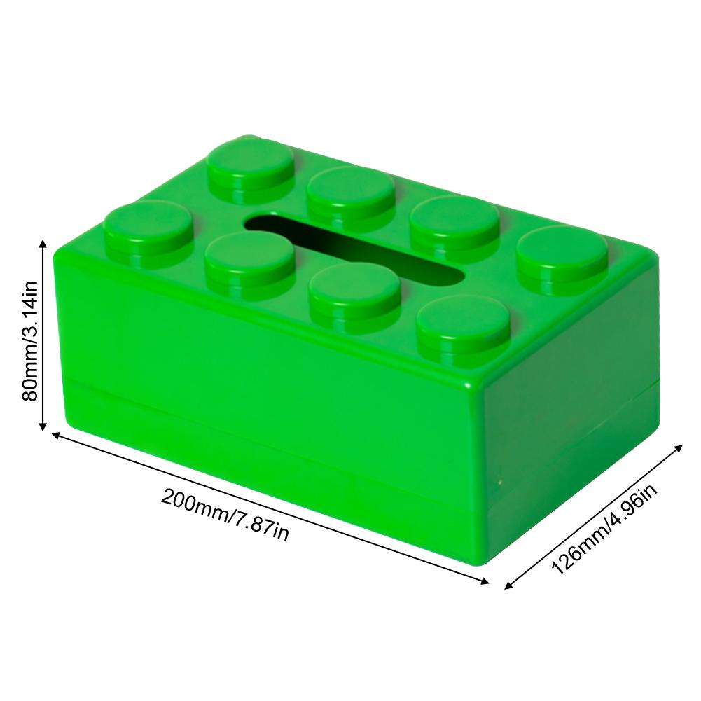 Kreative Baustein Taschentuchbox Abdeckung Gesichtstuchspender Taschentuchbehälter für Wohnzimmer Schlafzimmer Badezimmer Home Office