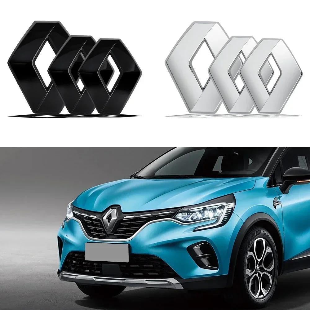 Poklice Pro Renault Talisman Clio 4 Megane 2 3 Fluence Kangoo Captur 2 1ks 3D Styling Auto Přední Znak Kapoty Zadní Znak Víka Zavazadlového Prostoru S