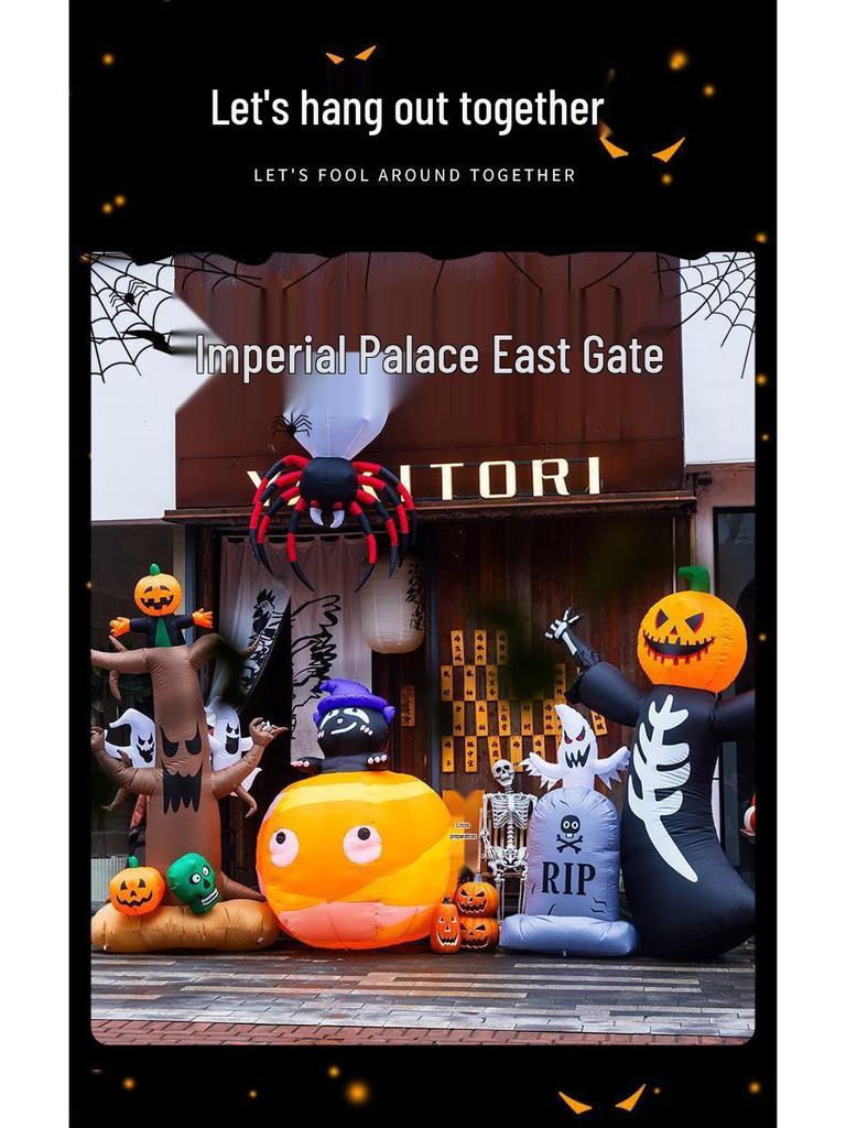 Large Inflatable Pumpkin Balloon Halloween Decoration for Kindergartens and Malls
