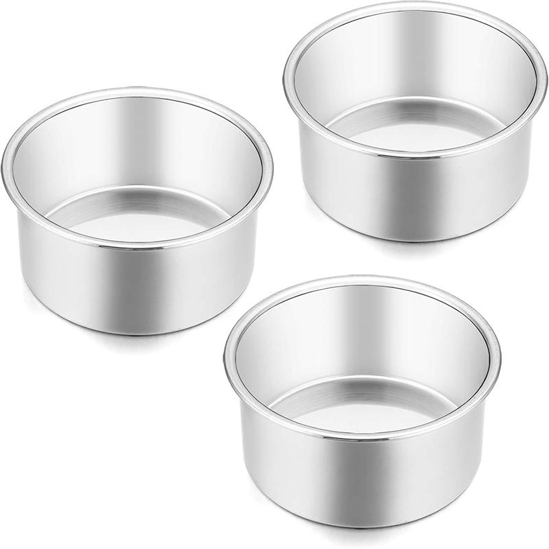 3/4Pcs Round Cake Mold Set 4In Aluminum Alloy Cake Pan Set Mini Cake Tins DIY Pastry Pudding Cake Mould Bakeware Baking Tool