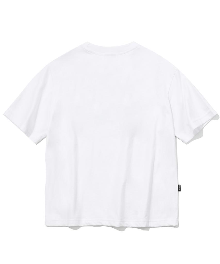 CPGN STUDIO Dtp Doodle Art Crop Short Sleeve T-Shirt White