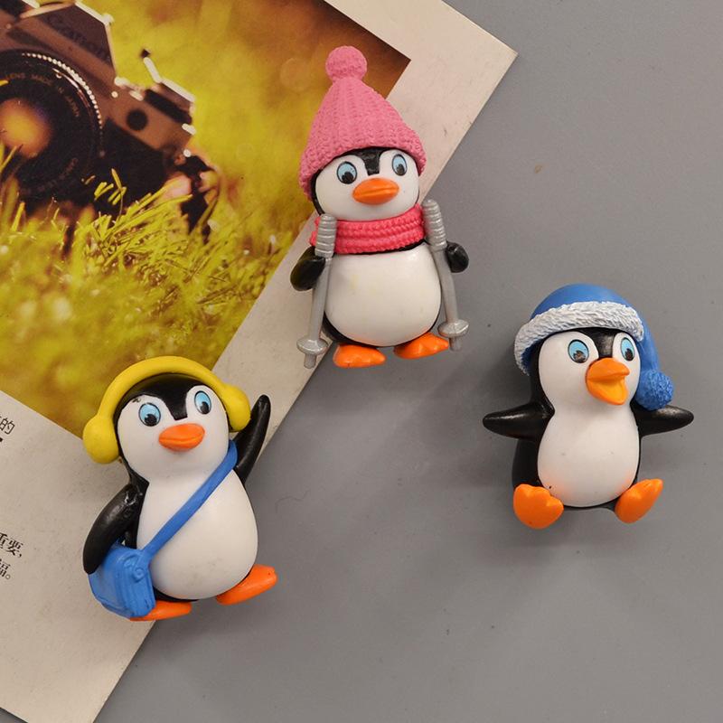 Cartoon Penguin Magnetic Fridge Sticker Home Decor 3D Creative Magnet Decorative Magnet Message Sticker Po Wall