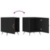 Nightstands 2 Pcs Black 40 X 40 X 50 Cm Engineered Wood