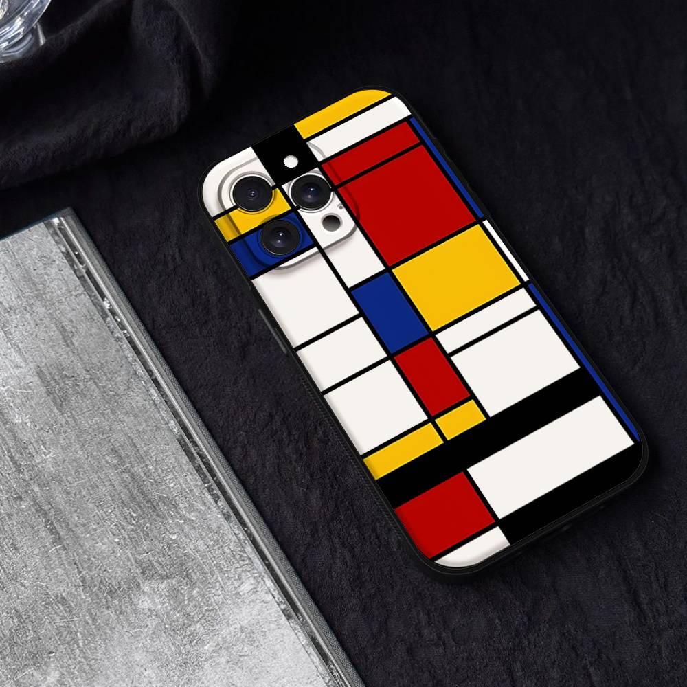 P-Patron Abstracto Piet Phone Case For IPhone 17/16/15/13/14 Pro Max/ 11Plus/X/Xr/Xs Max/12mini