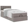 Ottoman Bed with Mattress Taupe 100x200 Cm Fabric