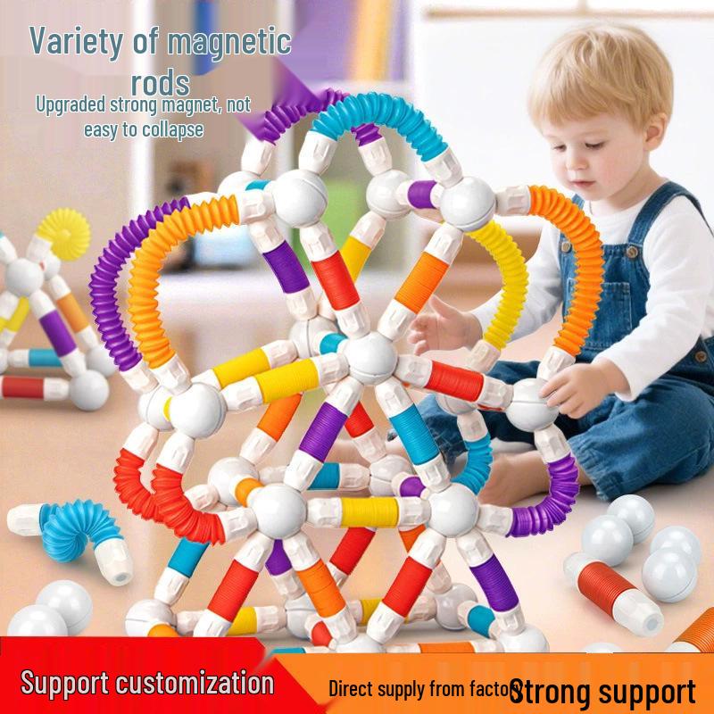 Magnetic Stick Toy: Multisensory Educational Tool for Kids' Concentration and Creativity