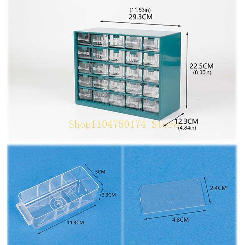 Model Stackable Clear Drawer Organizers 25 Compartments For Tool Hardware Accessories Easy Cleaning Designs top sale