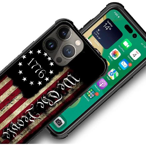 Compatible with iPhone 13 Pro Max,H American Flag G66 Pattern Design Scratch Shock Resistant Rugged TPU Protective Case for iPhone 13 Pro Max 6.7