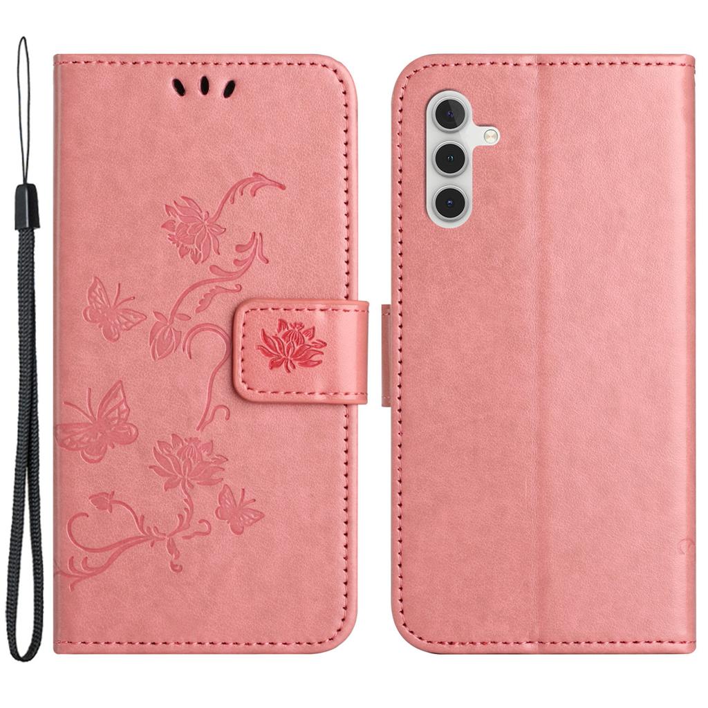Für Samsung Galaxy M15 5G/F15 5G Flip Wallet Case Schmetterling Blume Leder Handyhülle