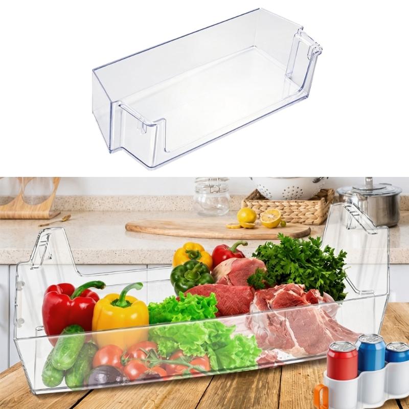 Refrigerator Door Basket Replacement for W11239961, Clear Plastic Bin with Raised Walls for Restoring Damaged or Missing Right-Side Shelf