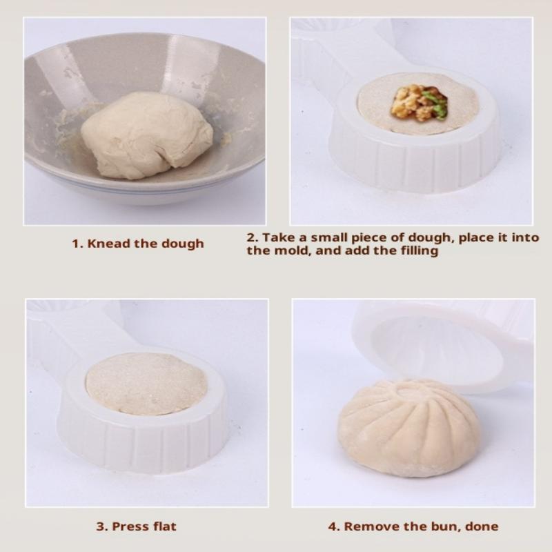 1/2/3Pcs Handmade Baozi Mold Kitchen Tool For Baking Chinese Sted Buns Bread Dough Pastry Cooking Utensils Household Items