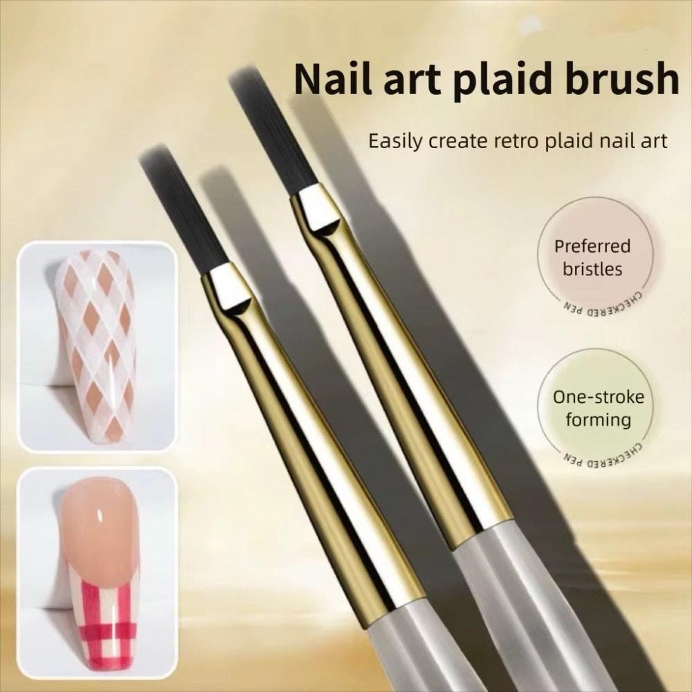 New French Plaid Nail Art Pen Professional Detail Nail Art Liner Brushes Nail Art Grid Pen for Gel Nail Polish