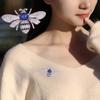 Bo Xin Yun Elegant Zircon Bee Pearl Brooch Corsage Gift Pin