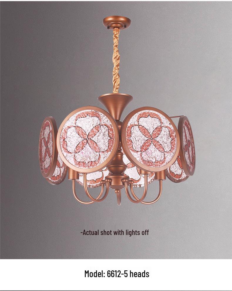 2025 French Retro Chinese Style Chandelier for Master Bedroom & American Study