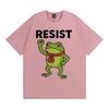 Protest Frog Activism Gift Revolutionary Frog T Shirt Funny Resist Meme Tee Shirt Unisex Women Fashion Casual Cotton ONeck Tshirt