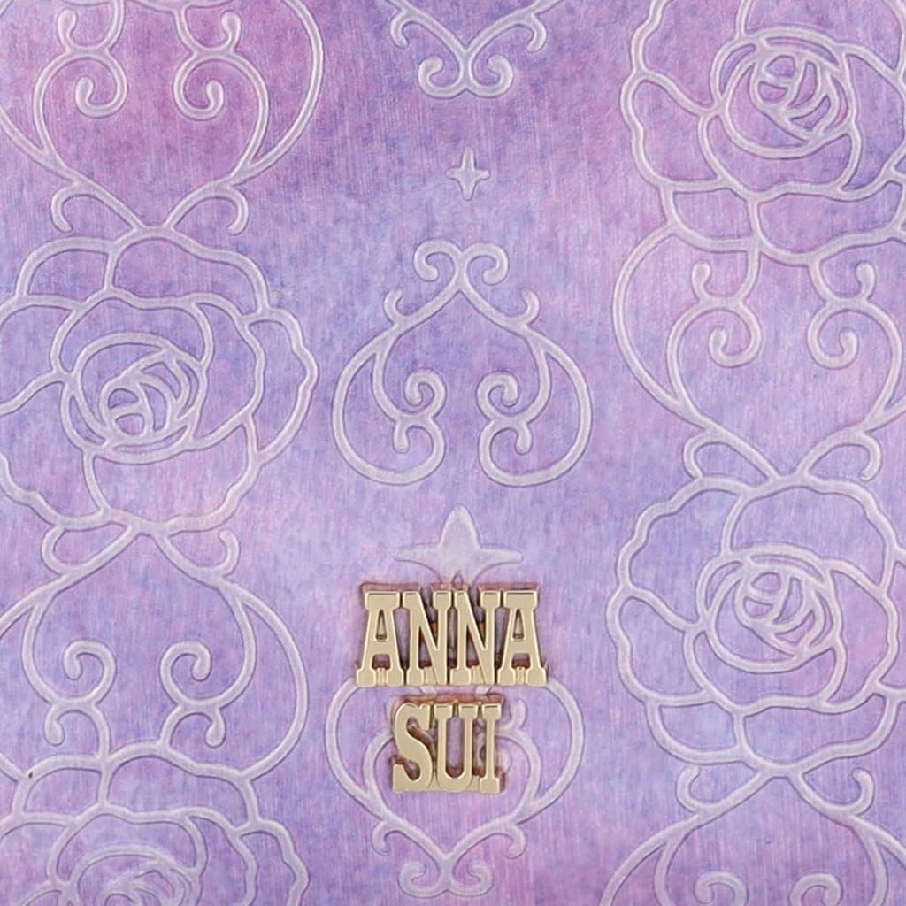 ANNA SUI Rose Heart Multi-Case [New Color] Coin Purse, Card Slots, Women's, 317981, Lavender (New)