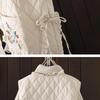 Vest for Women Autumn Winter Down Oversize Thickened Casual V-neck Sleeveless Tops Coat Lace Vest