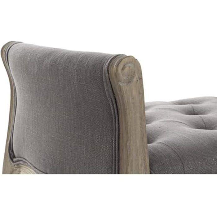 Úložný kufr - DKD HOME DECOR - Lněná šedá - Heveové dřevo - 71 x 48 x 60 cm - Současný design