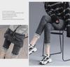 Women's High-Waist Slim Black and Gray Velvet Jeans - Autumn/Winter 2020 Trendy Tight Pencil Pants
