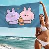 Cartoon A-Asamimichan Süßes Strandtuch Bunte Handtücher Mikrofaser Schnelltrocknend Sandfrei Strand Yoga Spa Fitnessstudio Pool