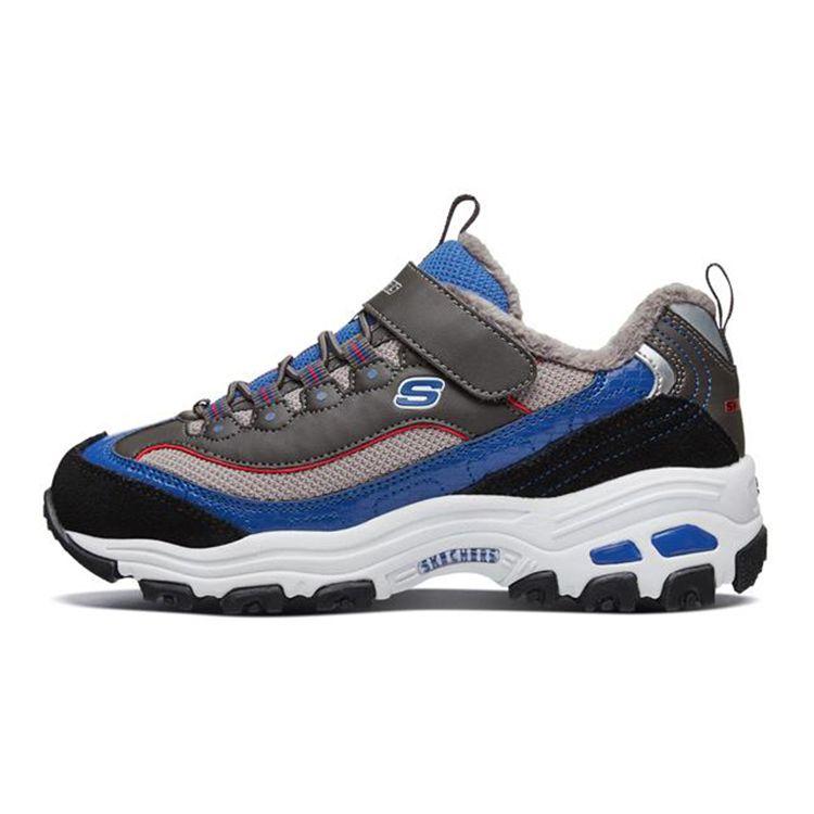 Skechers DLites Ретро Теплые Папины Кроссовки Детские кроссовки Синий Серый Красный 664062L-BKBL 28.5
