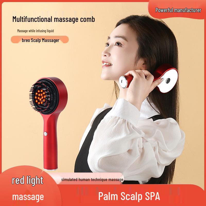 Electric Scalp Massager & Hair Growth Comb with Red Light Therapy