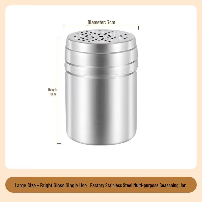 Stainless Steel Spice Shaker Jars - 5 Pack