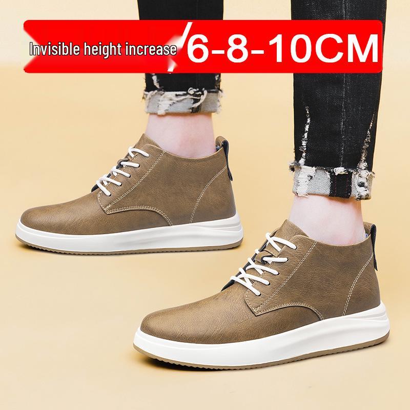 Chaussures de sport décontractées pour hommes, style coréen britannique, augmentant la hauteur de 8 cm, invisibles