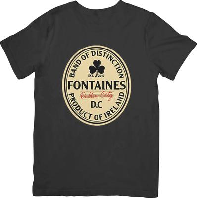 Fountains DC Music Maglietta di Cotone di Qualità Nera Vestibilità Unisex per Uomo e Donna