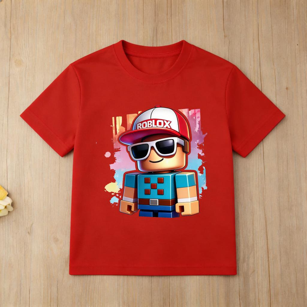 Roblox Detective Game Character Printed T Shirt for Kids Boys Girls Soft Cotton Short Sleeve Casual Tee Daily Wear Summer Tops