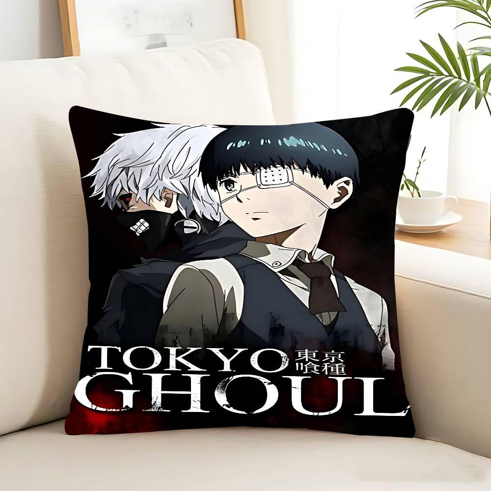 Tokyo Anime Ghoul Pillow Case Removable Washable Cushion Cover – All-Season Soft Linen