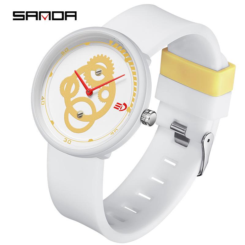 SANDA Student Waterproof Quartz Wristwatch with Versatile Nylon Strap - Ideal for Exams and Casual Wear