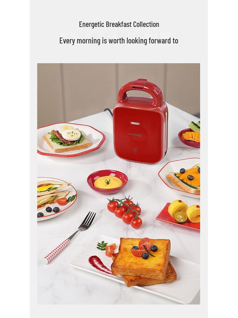 Multifunctional Breakfast Sandwich and Waffle Maker – Automatic Toaster and Panini Grill