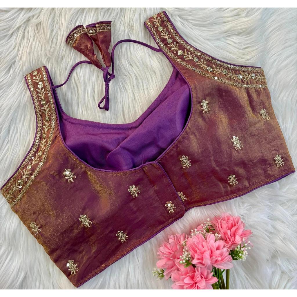 Choli Indiano Pakistano per Feste e Matrimoni Blusa Designer Ricamata da Donna