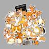 50 Cute Pet Corgi Stickers Suitcase Motorcycle Trolley Case Notebook Waterproof Stickers