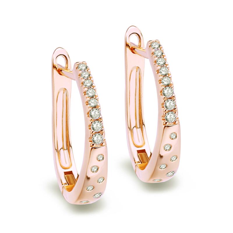 

Серьги-клипсы MINTHA, модные серьги цвета розового золота, свадебные повседневные модные украшения, серьги с геометрической формой из кубического циркония для женщин, свадебные серьги с геометрической формой A